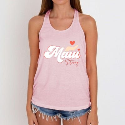 Vintage Strong Maui Hawaii Island I Love Hawaii Gift Women's Knotted Racerback Tank