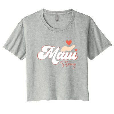 Vintage Strong Maui Hawaii Island I Love Hawaii Gift Women's Crop Top Tee