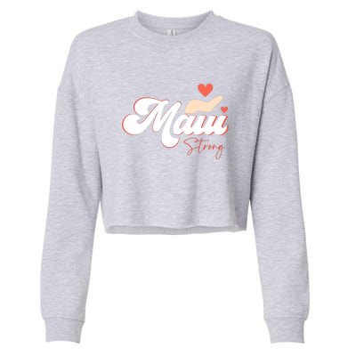 Vintage Strong Maui Hawaii Island I Love Hawaii Gift Cropped Pullover Crew