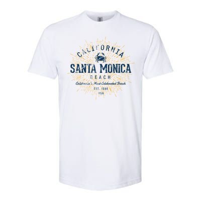 Vintage Santa Monica Beach Gift Softstyle CVC T-Shirt