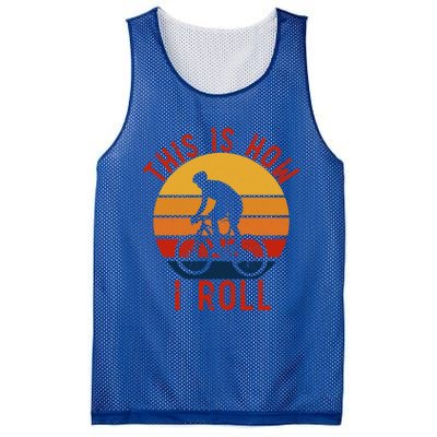 Vintage Style Mountain Bike Funny Gift This Is How I Roll Cool Gift Mesh Reversible Basketball Jersey Tank