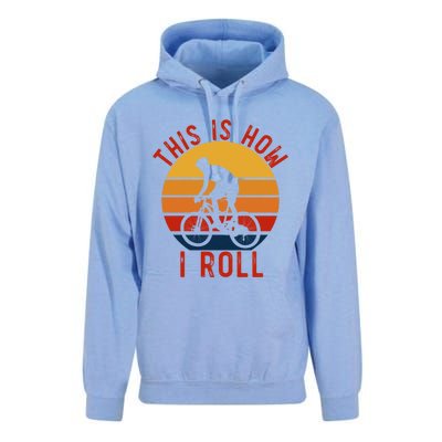 Vintage Style Mountain Bike Funny Gift This Is How I Roll Cool Gift Unisex Surf Hoodie