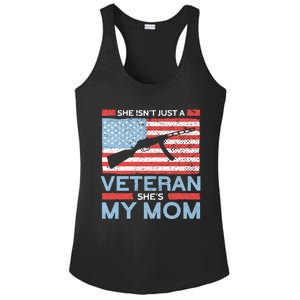 Veteran Shes My Mom Usa Flag Proud American Veteran Mom Gift Ladies PosiCharge Competitor Racerback Tank