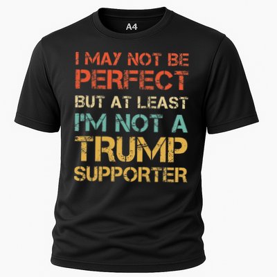 Vintage Style Not A Trump Supporter Funny Anti Trump Vote Cooling Performance Crew T-Shirt