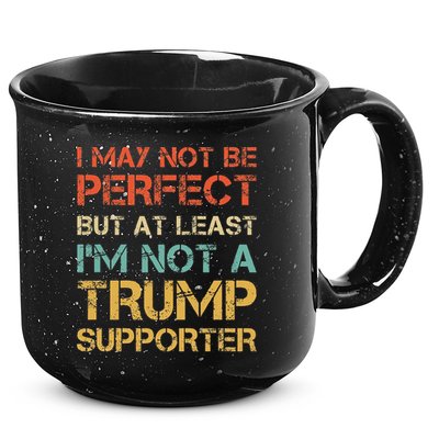 Vintage Style Not A Trump Supporter Funny Anti Trump Vote 15oz Campfire Ceramic Mug