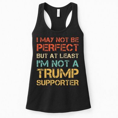 Vintage Style Not A Trump Supporter Funny Anti Trump Vote Womens Tank Top
