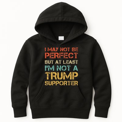 Vintage Style Not A Trump Supporter Funny Anti Trump Vote Kids Hoodie