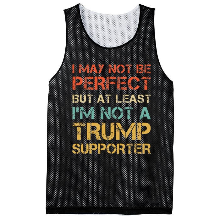 Vintage Style Not A Trump Supporter Funny Anti Trump Vote Mesh Reversible Basketball Jersey Tank