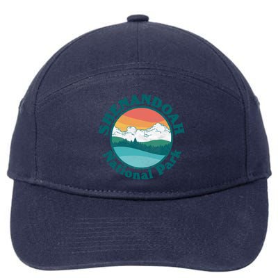 Vintage Shenandoah National Park Retro Mountains & Sky 7-Panel Snapback Hat