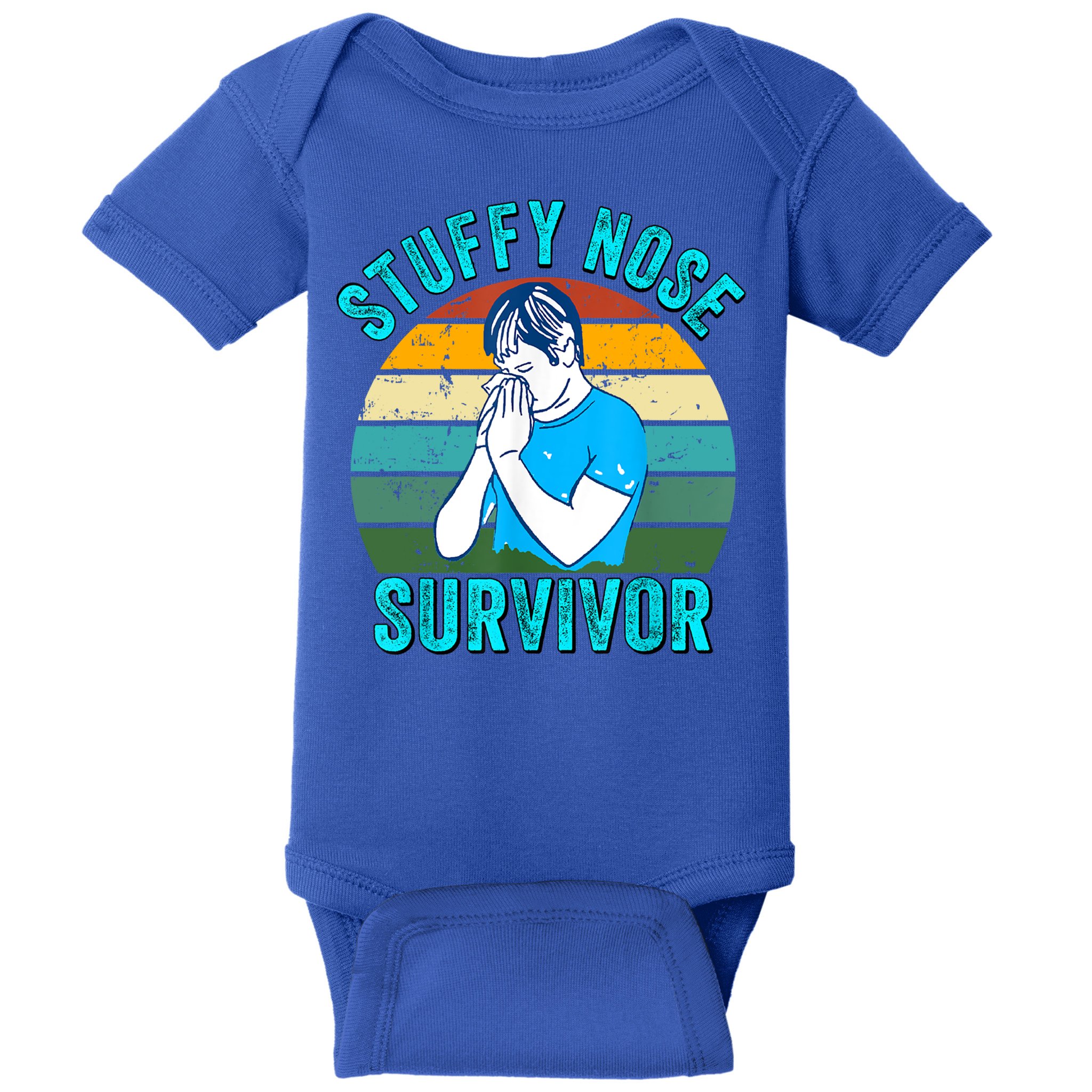 Vintage Stuffy Nose Survivor Friend Funny Gift Baby Bodysuit