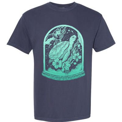 VIntage Sea Ocean Turtle Galaxy Terrarium Garment-Dyed Heavyweight T-Shirt