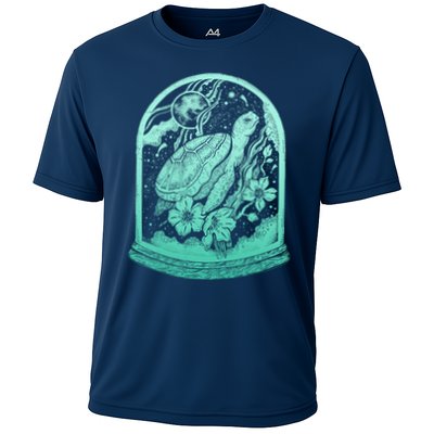 VIntage Sea Ocean Turtle Galaxy Terrarium Performance Shirt