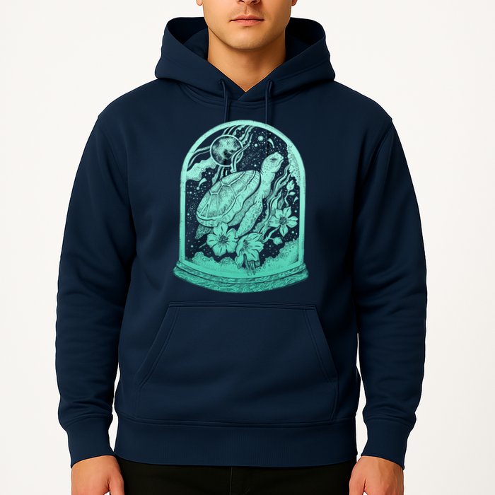 VIntage Sea Ocean Turtle Galaxy Terrarium Hoodie