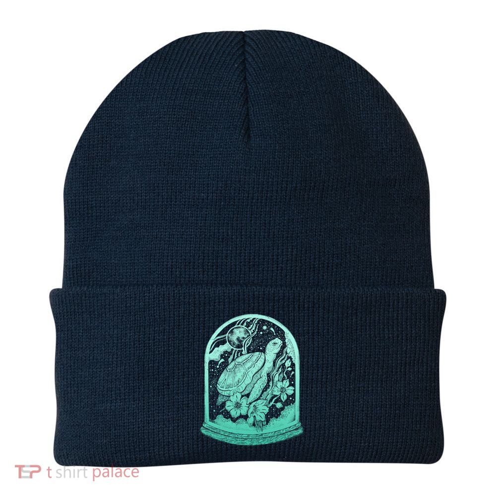VIntage Sea Ocean Turtle Galaxy Terrarium Beanie