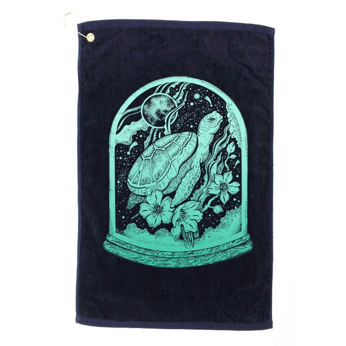 VIntage Sea Ocean Turtle Galaxy Terrarium Golf Towel