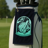 VIntage Sea Ocean Turtle Galaxy Terrarium Golf Towel