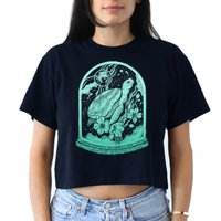 VIntage Sea Ocean Turtle Galaxy Terrarium Crop Top