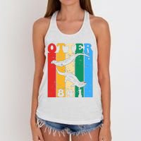 vintage surfing otter 841 team surfboards steals californian Women's Knotted Racerback Tank