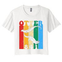 vintage surfing otter 841 team surfboards steals californian Women's Crop Top Tee