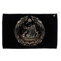 Viking Ship Odins Raven Huginn And Muninn Norse Mythology Grommeted Golf Towel