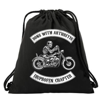 Vintage Son of Ibuprofen Funny Arthritis Chapter Biker Drawstring Bag