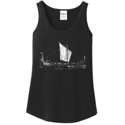 Viking Ship Odin And Valhalla Ladies Essential Tank