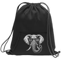 Vintage State Of Alabama Elephant Lovers Sweatshirt Cinch Pack Bag