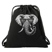 Vintage State Of Alabama Elephant Lovers Drawstring Bag