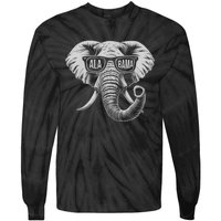 Vintage State Of Alabama Elephant Lovers Tie-Dye Long Sleeve Shirt