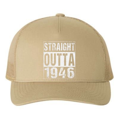 Vintage Straight Outta 1946 77th Birthday Gift 77 Years Yupoong Adult 5-Panel Trucker Hat