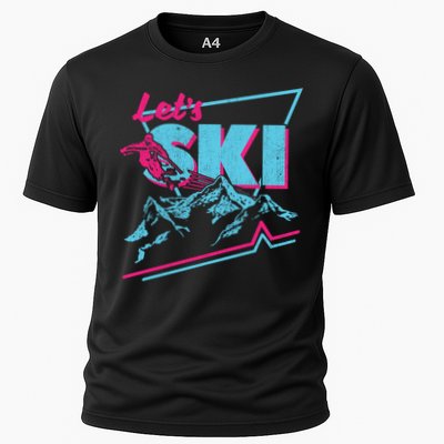 Vintage Ski Outfit 80s 90s Gift Retro Sports Crewneck Gift Performance Shirt