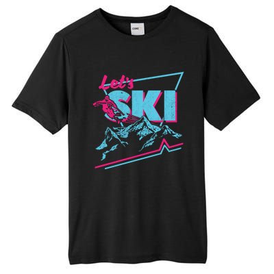 Vintage Ski Outfit 80s 90s Gift Retro Sports Crewneck Gift Tall Fusion ChromaSoft Performance T-Shirt