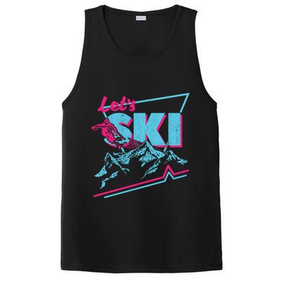Vintage Ski Outfit 80s 90s Gift Retro Sports Crewneck Gift PosiCharge Competitor Tank