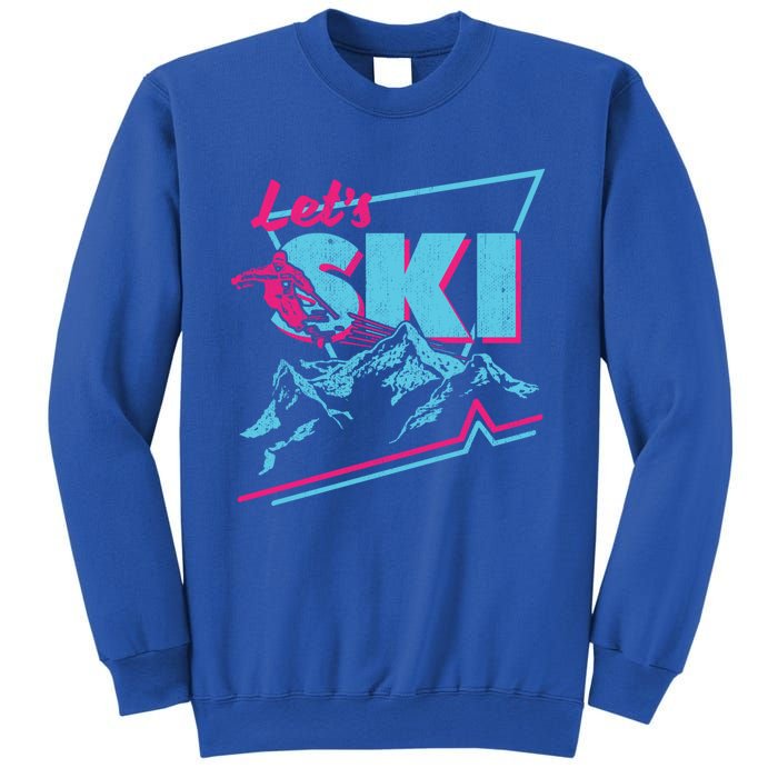 Vintage Ski Outfit 80s 90s Gift Retro Sports Crewneck Gift Sweatshirt