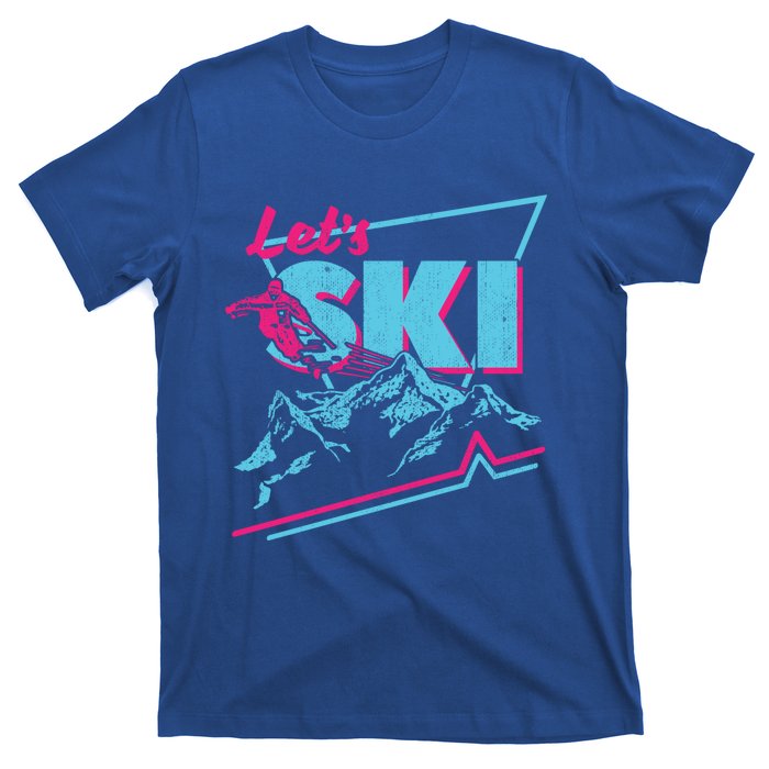 Vintage Ski Outfit 80s 90s Gift Retro Sports Crewneck Gift T-Shirt