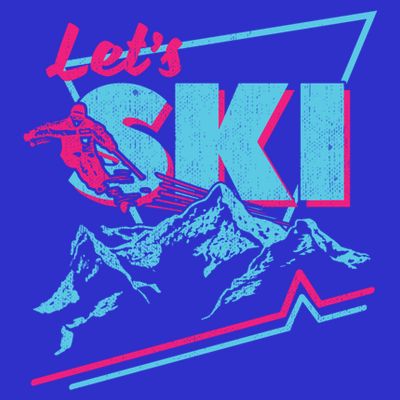 Vintage Ski Outfit 80s 90s Gift Retro Sports Crewneck Gift T-Shirt