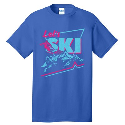 Vintage Ski Outfit 80s 90s Gift Retro Sports Crewneck Gift Tall T-Shirt