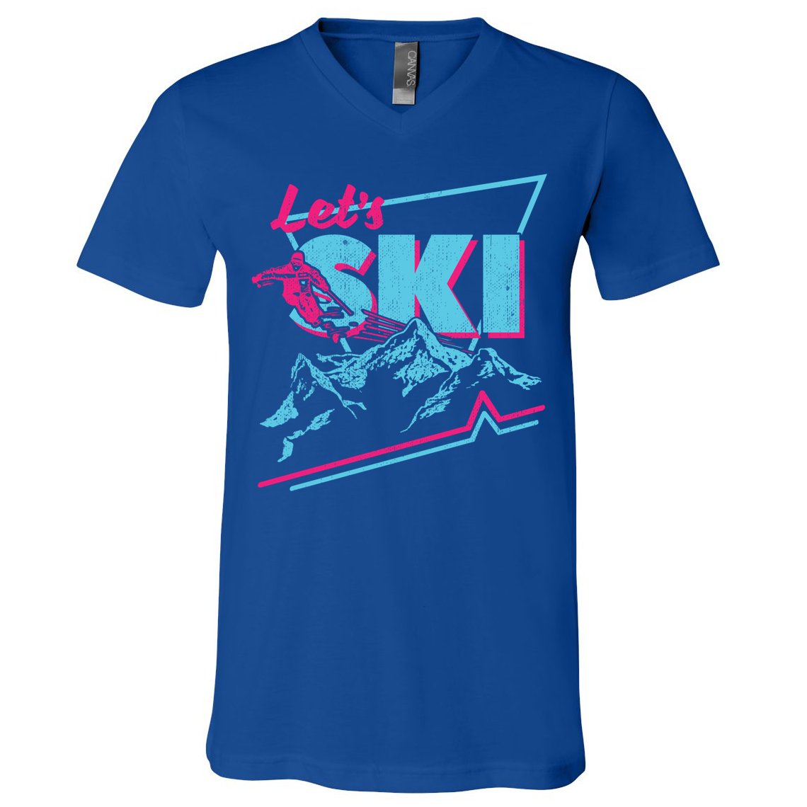Vintage Ski Outfit 80s 90s Gift Retro Sports Crewneck Gift V-Neck T-Shirt