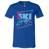 Vintage Ski Outfit 80s 90s Gift Retro Sports Crewneck Gift V-Neck T-Shirt