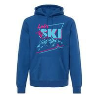 Vintage Ski Outfit 80s 90s Gift Retro Sports Crewneck Gift Premium Hoodie