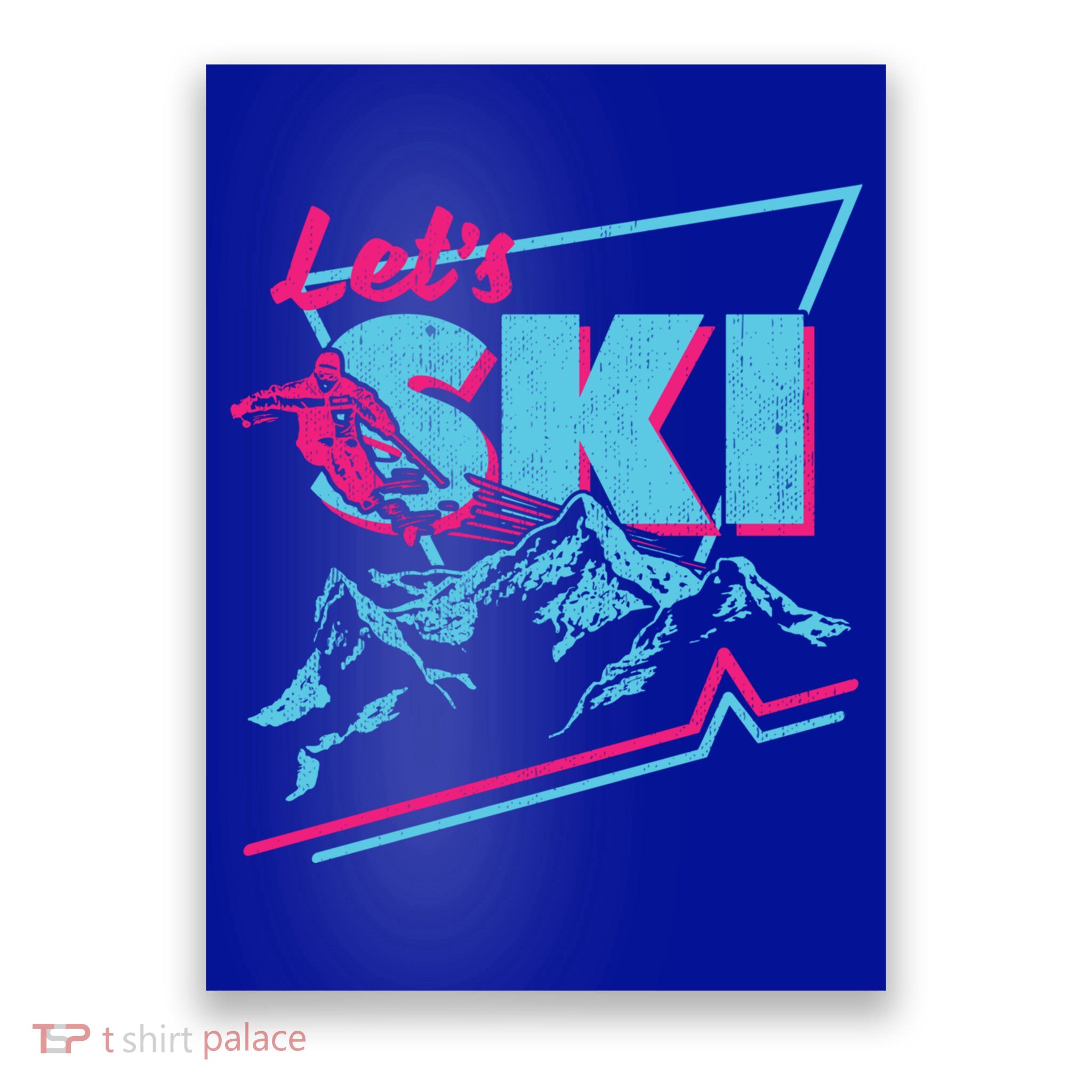 Vintage Ski Outfit 80s 90s Gift Retro Sports Crewneck Gift Poster