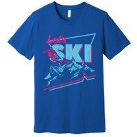 Vintage Ski Outfit 80s 90s Gift Retro Sports Crewneck Gift Premium T-Shirt