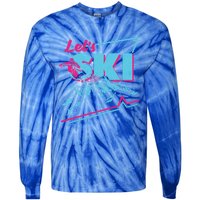 Vintage Ski Outfit 80s 90s Gift Retro Sports Crewneck Gift Tie-Dye Long Sleeve Shirt