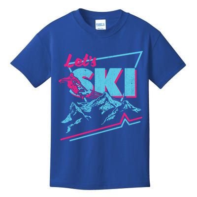 Vintage Ski Outfit 80s 90s Gift Retro Sports Crewneck Gift Kids T-Shirt
