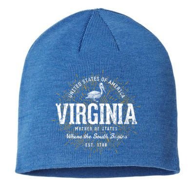 Vintage State Of Virginia Retro Great Gift Sustainable Beanie