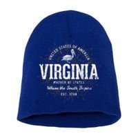 Vintage State Of Virginia Retro Great Gift Short Acrylic Beanie