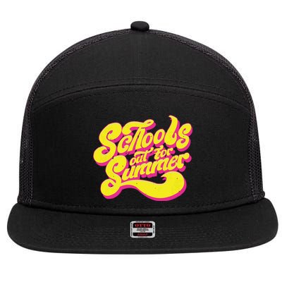 Vintage Schools Out For Summer Ladies Mensyouth 7 Panel Mesh Trucker Snapback Hat