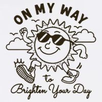 Vintage Sunshine On My Way To Brighten Your Day Funny T-Shirt