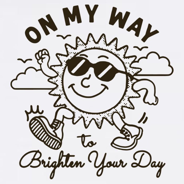 Vintage Sunshine On My Way To Brighten Your Day Funny T-Shirt