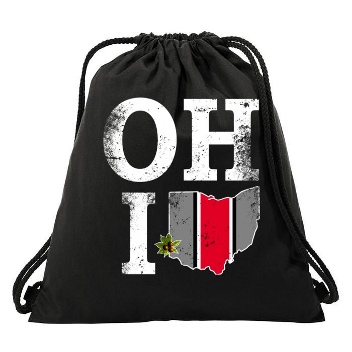 Vintage State Of Ohio Drawstring Bag